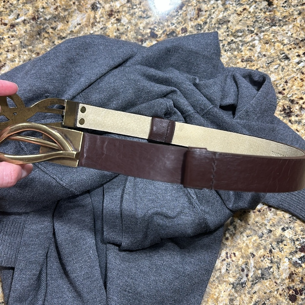 Chicos adjustable brown belt with aged bronze buckle, size M/L - Picture 3 of 5